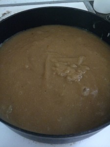 pureed cooked apples