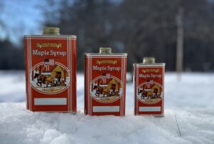 Maple syrup tin jugs