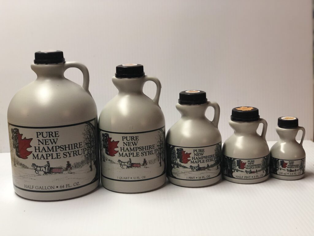 Maple Syrup Plastic jugs